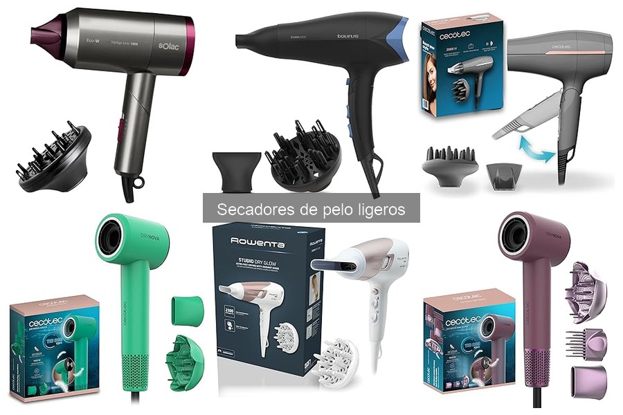Mejores secadores de pelo ligeros para tus viajes