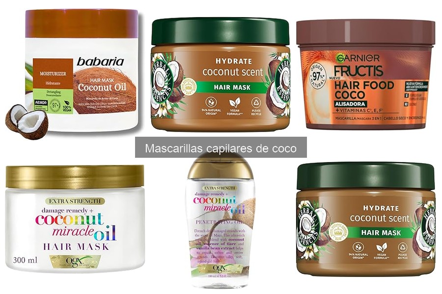 Precios de mascarillas capilares de coco en Amazon